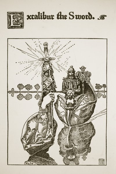 Excalibur la spada, illustrazione da 
